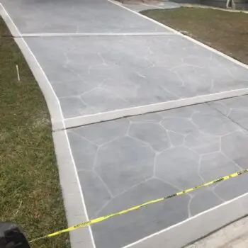 Stamped concrete driveway installation service