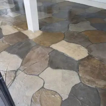 Stamped concrete patio design colors