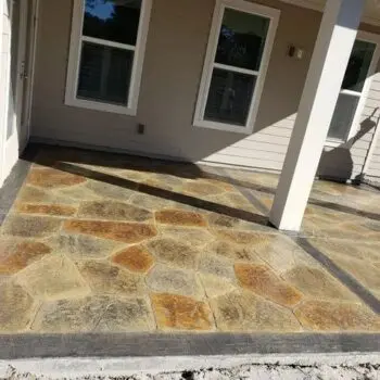Stamped concrete patio installation service