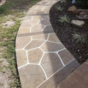 Stamped concrete walkway installation service