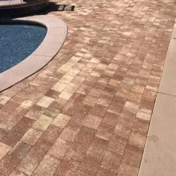 Poolside brick paver installation service