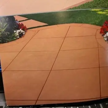 Decorative concrete driveway pattern installation