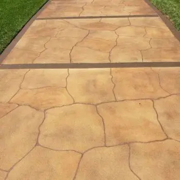 Stamped concrete driveway installation service
