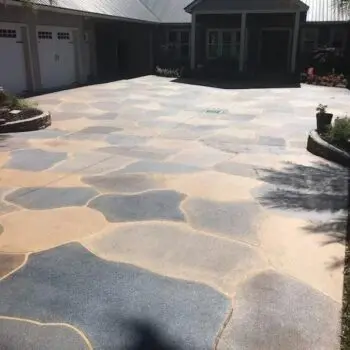 Stained concrete driveway installation repair