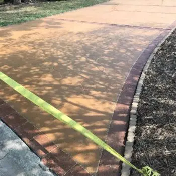 Stamped concrete driveway repair service