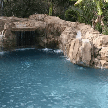 Rock waterfall pool installation service